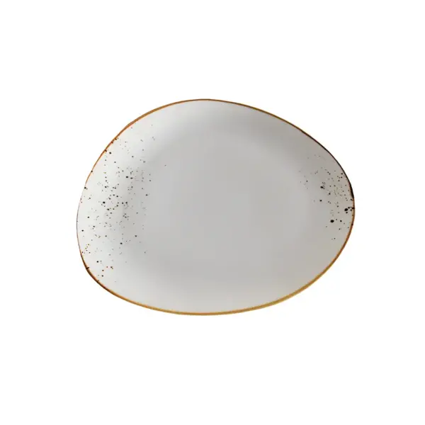 Triangular Plate Terra White 11.25"