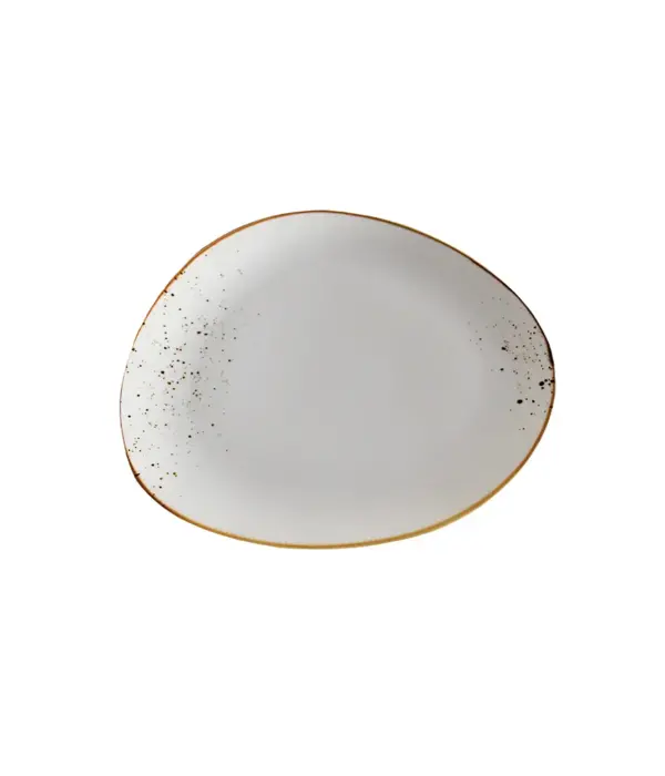 Triangular Plate Terra White 11.25"