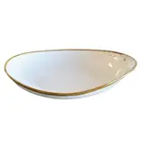 Assiette ovale blanche "Terra" 11"