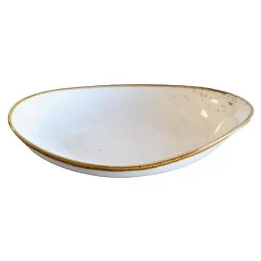 White "Terra" Oval Plate 11"