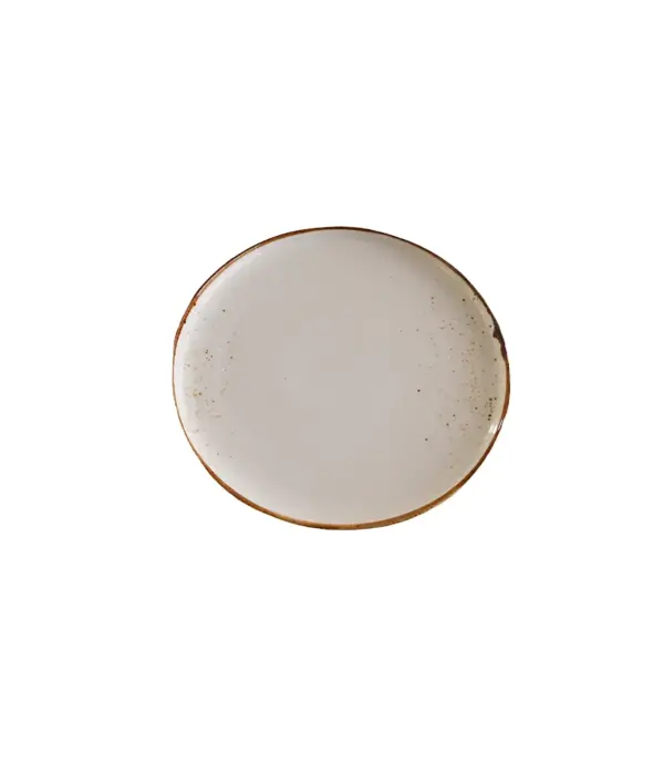 White "Terra" Round Plate 9"