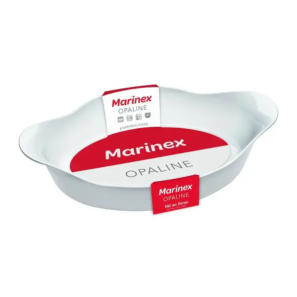 Marinex White Oval Baking Dish 1L