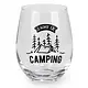 Verre à vin sand pied "J'aime le camping"