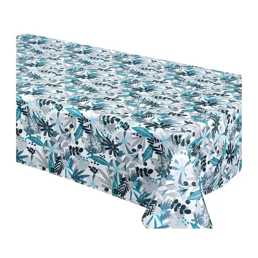 "Verano" Blue Rectangular Tablecloth 58x94"