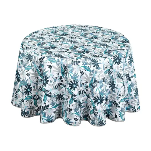 Nappe ronde "Verano" Bleu 70"R