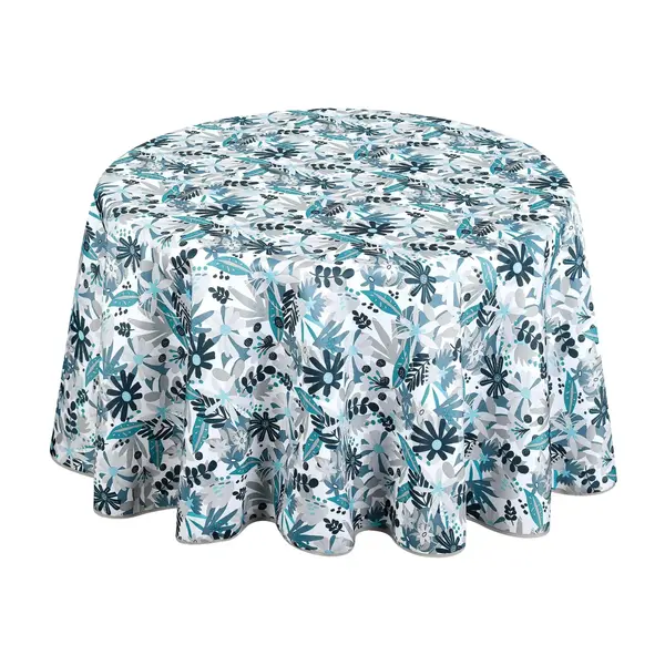 Nappe ronde "Verano" Bleu 70"R