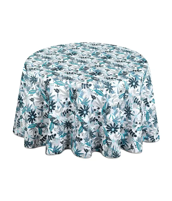 Nappe ronde "Verano" Bleu 70"R