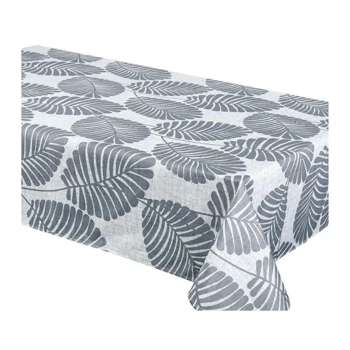 "Gray Leaves" Rectangular Tablecloth 58x78"