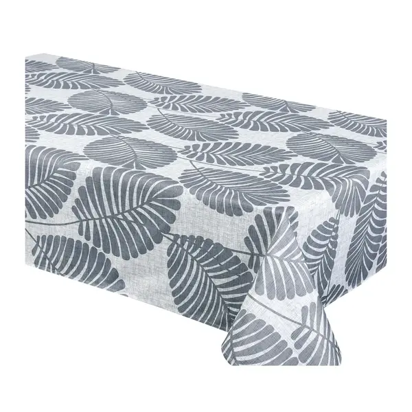 Nappe rectangulaire "Feuilles grises" 58x78"