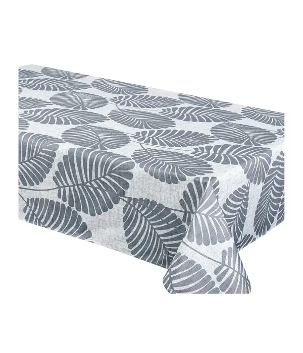 "Gray Leaves" Rectangular Tablecloth 58x78"