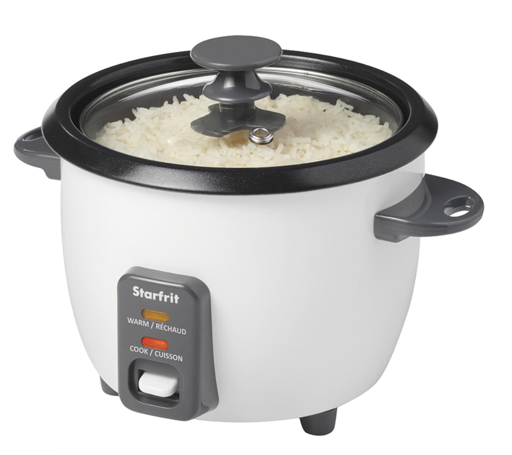 Starfrit Rice Cooker Black White 6 cup Ares Cuisine Ares Kitchen Baking Supplies