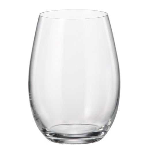 Verres sans pied en cristallin "Leona" 590ml, ens/4