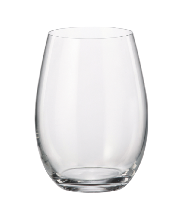 Verres sans pied en cristallin "Leona" 590ml, ens/4