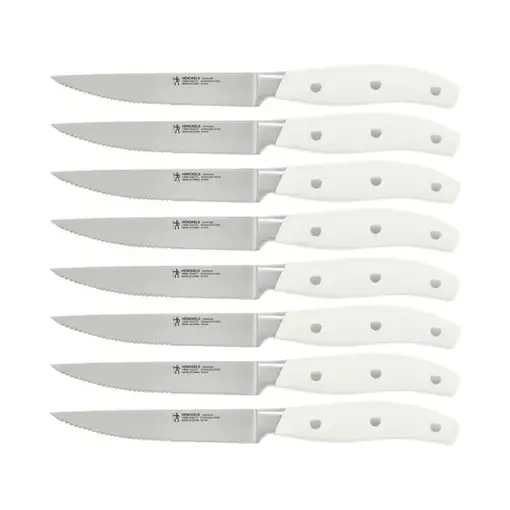 Henckels Henckels Contour 8-Piece Steak Knife, White