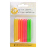 Wilton Chandelles d'anniversaire néon 2.25", ens/24 de Wilton