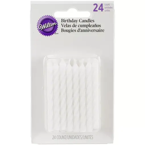 Wilton Bougies d'anniversaire Blanche ens/24 de Wilton