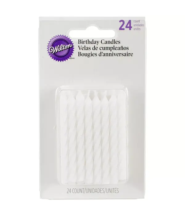 Wilton Bougies d'anniversaire Blanche ens/24 de Wilton