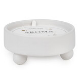 Ceramic Pedestal Candle, Cream