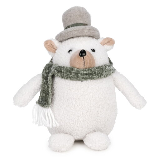 Peluche ours de Noël sur pied