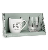 Ensemble de verre à vin et tasse pour professeur