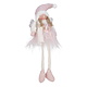 Pink and White Seating Fairy Figurine