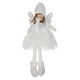 Figurine d'ange assise illuminée blanche