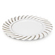 White Plate with Wavy Gold Edge