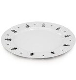 White Plate with Tree Pattern