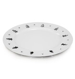 White Plate with Tree Pattern