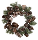 Couronne pour chandelle pommes de pin 5"