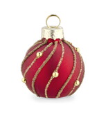 Red Christmas Ornament Place Card Holders, Set of 6