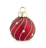 Marque-places boule de Noël rouge, ens/6
