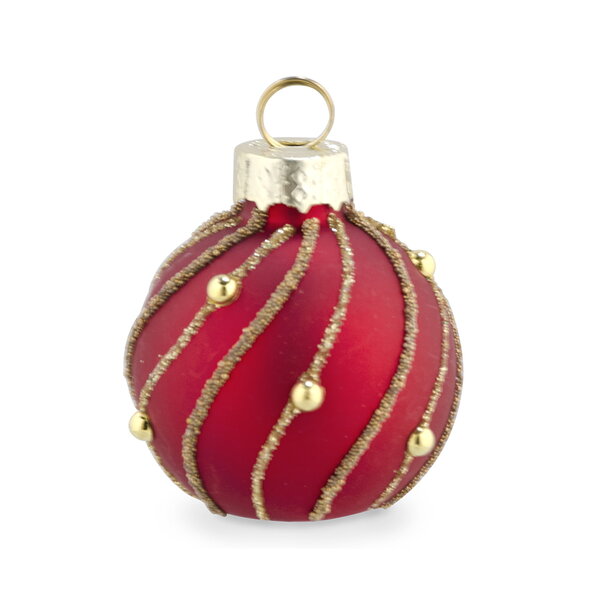 Marque-places boule de Noël rouge, ens/6