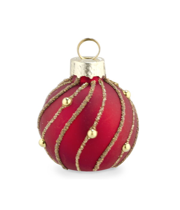 Red Christmas Ornament Place Card Holders, Set of 6