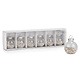 Clear Christmas Ornament Place Card Holders with Confetti, Set of 6