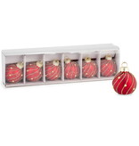 Red Christmas Ornament Place Card Holders, Set of 6