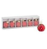 Red Christmas Ornament Place Card Holders, Set of 6