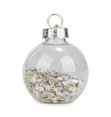 Marque-places boule de Noël transparente avec confettis, ens/6