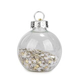 Marque-places boule de Noël transparente avec confettis, ens/6