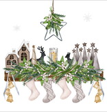 Serviettes de table en papier bas de Noël suspendus