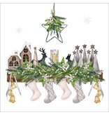 Serviettes de table en papier bas de Noël suspendus