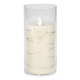 Chandelle illuminée en verre 7", crème