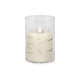 Chandelle illuminée en verre 5", crème
