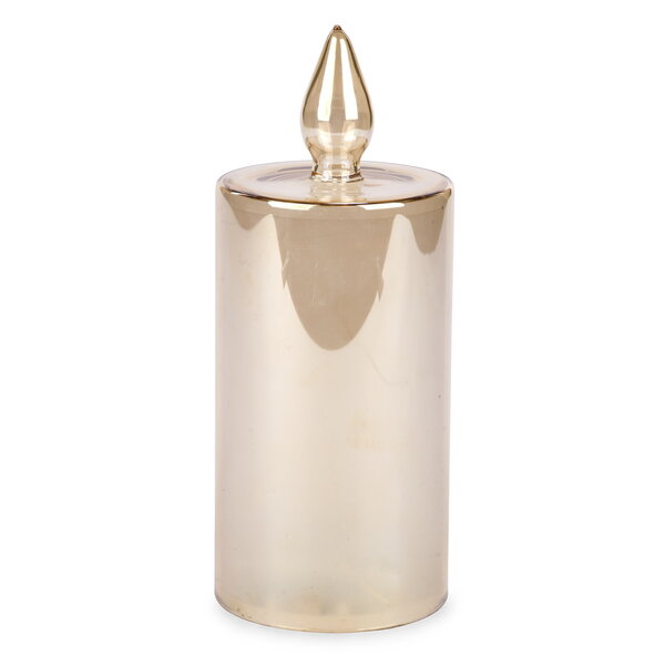 Chandelle dorée 8", sans flamme