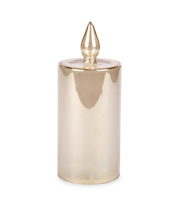 Chandelle dorée 8", sans flamme