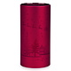 Red Glass Christmas Candle Holder 6"