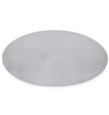 Napperon rond argent texturé