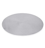 Napperon rond argent texturé