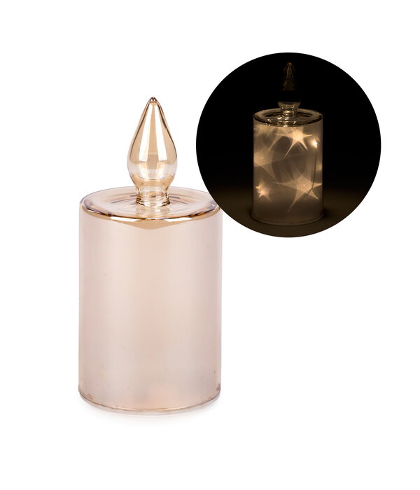 Chandelle dorée 6", sans flamme