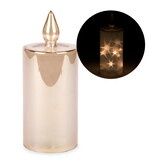 Chandelle dorée 8", sans flamme